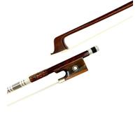 violin replacement bow 1pcs Professional Fiddle Bow 4/4 Silver Mounted Siberian Horsetail Horsehair Violin Parts (Color : Red horn)