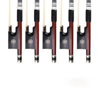 violin replacement bow 5pcs/1set 4/4 Full Size Violin Bow Brazilwood Bow Ebony Inlay Strong Fast Response And Well Balanced Playing