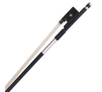 violin replacement bow Wood Color Black Carbon Fiber Mesh Violin Bow Ebony Tail Kuma Tail Hair Simple And Durable (Color : Bk1/4)