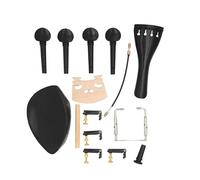 Violin Replacement Part Wooden Violin Parts Tailpiece Clip Headrest Pin Bridge Set Black Accessories