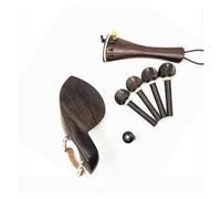 violin replacement parts 1 Set Of Violin Natural Ebony Accessories Tailpiece Tuning Pegs End Pin Chin Rest/chin Res violin accessories (Color : Complete5)