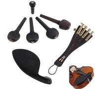 Violin Replacement Parts 4/4-1/8 DIY Violin Fingerboard Unfinished Violin Ebony Fingerboard Quality Violin Parts Accessories 5pcs/lot (Size : 1/2)