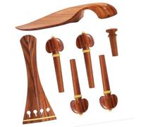 Violin Replacement Parts 4/4 Violin Kit Full Size Violin Accessories Rosewood Violin Peg Tailpiece Chin Rest End Pin
