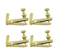 violin replacement parts 4 Pcs/Set 4/4 1/2 Violin Fine Tuner Fiddle Metal Adjuster Music Tuning Tools violin accessories (Color : 4-4 3-4 Golden)
