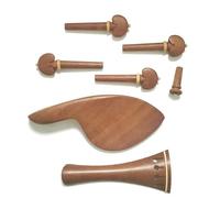 Violin Replacement Parts 4 Violin Jujube Wood Accessories 4-piece Set Including Pull-string Board, Pegs, Chin Rest, Tail Nails, Musical Instru