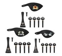 Violin Replacement Parts 4Pcs Violin Accessories Pull Chord Plate+Chord ShaftTail NailCheek Rest For 4/4-3/4 Instrument Violin Part (Color : 2)