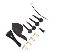 violin replacement parts A Natrual Ebony Wood 4/4 Violin Accessories Set Of 4PCS Pegs Chinrest Chin Rest End Pin 4PCS Fine Golden Tuners violin accessories