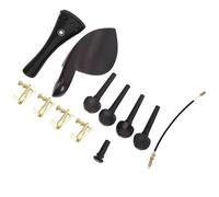 violin replacement parts A Natrual Ebony Wood 4/4 Violin Accessories Set Of 4PCS Pegs End Pin 4PCS Fine Golden Tuners Tail Gut violin accessories