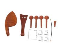 Violin Replacement Parts A Natural Jujube Wood 4/4 Violin Parts Accessories Set Of Fine-Tuning, Chinrest Chin Rest, Strings, Tail Nail, Tail Rope, Screw