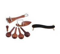 Violin Replacement Parts A Natural Jujube Wood 4/4 Violin Parts Accessories Set With Professional Maple Wood Violin Shoulder Rest