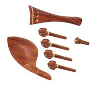 violin replacement parts Violin Set 7Pcs/Set 3/4 4/4 Chinrest Tailpiece Tunning Pegs Endpin Rosewood Inlaid violin accessories