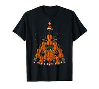 Violin Santa Hat Christmas Tree Funny Music Loves Xmas Gifts T-Shirt