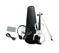 Violin Set Electric Violin 4/4 With Fittings With Hard Case Violin Bow Electronic Quite Violin Full Size For Performance Violin Lover (Color : White)