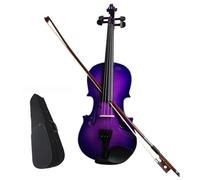 Violin Set for Kids Child Adults 1/8 1/4 1/2 3/4 4/4 Full Size Purple Hand Drums Violins Beginners Students Wood Acoustic Fiddle Kit With Case Bow 1/2