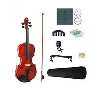 Violin Set Size 4/4-1/8 Basswood Body Black Solidwood Fittings W/Violin Case Violin (Color : 1-2)