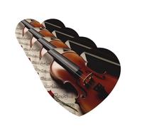 Violin Sheet Music Car Air Freshener Cards for Women Men 4 Pack Cute Car Accessories Long Lasting Scent Car Diffuser Hanging Auto Aromatherapy Tablets Car Fresheners Gifts