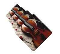 Violin Sheet Music Car Air Freshener Cards for Women Men 4 Pack Cute Car Accessories Long Lasting Scent Car Diffuser Hanging Auto Aromatherapy Tablets Car Fresheners Gifts