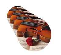 Violin Sheet Music Car Air Fresheners Cards Set of 4 Pieces Personalized Car Fresheners Gifts for Men Women Auto Aromatherapy Tablets Hanging Scented Cards for Wardrobe Bathroom