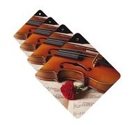 Violin Sheet Music Car Air Fresheners Cards Set of 4 Pieces Personalized Car Fresheners Gifts for Men Women Auto Aromatherapy Tablets Hanging Scented Cards for Wardrobe Bathroom
