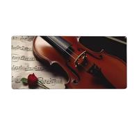 Violin Sheet Music Desk Pad Protector Leather Office Desk Mat XXL Large Gaming Mouse Pad Non-Slip Waterproof Desktop Computer Keyboard Mat for Office Home 35.5 X 16 in