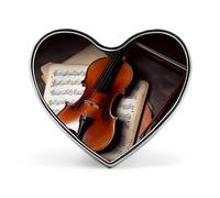 Violin Sheet Music Lapel Pin Cute Custom Button Pin Personalized Heart Brooch Aluminum Alloy Brooch Pins Fashion Exquisite Badge Pins for Hat Bag Suit Tie Wedding Accessories