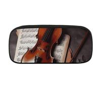 Violin Sheet Music Pencil Case Portable Pencil Pouch Pen Bag Pencil Bag Makeup Bag Storage Bag Pencil Box Cosmetic Bag for Women Men Office