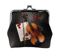 Violin Sheet Music Printing Lightweight Coin Purse, Minimalist Wallet for Coffee Runs and Local Outings