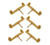Violin Shoulder Rest Feet Replacement 6pcs for 1/2 3/4 4/4 Size | Rubber Khaki Part, 6.40x3.50x1.30cm, Anti-slip Support for Practice and Stage Performance