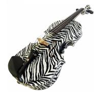 Violin Size 4/4 Multi Colored With Ebony Fittings Solid Wood Acoustic Electric Violin Kit (Color : HB1302)