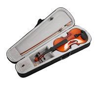 Violin Solid Wood 4/4 Natural Colour, Full Size String Instrument for Beginners - Spruce and Maple Construction, Complete Kit with Bow and Rosin