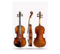 Violin Solid Wood Violin Playing Solo Grading Violin Professional Playing Vintage Violin (Color : 3/4)