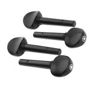 Violin Spare Parts 3/4 4/4 Ebony Violin Tuning Pegs Inlay Shell With Open Hole Violin Accessories(Black)