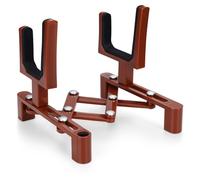 Violin Stand Bracket, Portable Folding Violin Stand with Bow Storage Rest Bracket for 4/4 Violin, Red