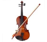 Violin Starter Kit 4/4 3/4 1/2 1/4 1/8 Size Fiddle Men Violin Acoustic Violin Fiddle W/Case Bow Vintage Color Whole Set For Beginner(4/4)