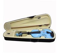 Violin Starter Kit 4/4 Beginners Blue Violin Maple Panel Violin With Case Bow Strings Shoulder Rest Parts Suitable Music Lesson Study(Violin)