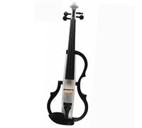 Violin Starter Kit 4/4 Full Size Solid Wood Silent Violin Electric Art Ebony Fittings Parts