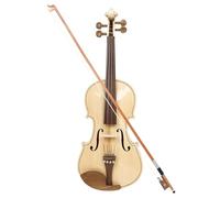 Violin Starter Kit 4/4 Full Size Violin Set Wood Fiddle Hard Case/Bow/Shoulder Rest/Tuner/Fingerboard Sticker Extra Strings And Bridge(Wood)