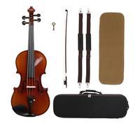 Violin Starter Kit 4/4 Violin Handmade Acoustic Spruce Wood Painting Tiger Print Fiddle Kits With Case Bow For Beginners Instrument(Semi-hand)