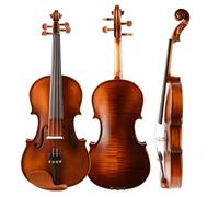 Violin Starter Kit Beginner Violin Solid Tonewood Semi-handmade 4/4-1/8 Size Matte/Red Glossy Available With Full Accessories(Matte,1/8)