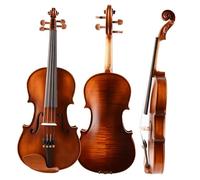 Violin Starter Kit Beginner Violin Solid Tonewood Semi-handmade 4/4-1/8 Size Matte/Red Glossy Available With Full Accessories(Matte,4/4)