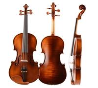 Violin Starter Kit Beginner Violin Solid Tonewood Semi-handmade 4/4-1/8 Size Matte/Red Glossy Available With Full Accessories(Matte,3/4)