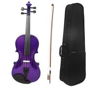 Violin Starter Kit Color -popular Violin Solid Wood Violin Begin To Practice Adult Performance 4/4 Piano(Purple)