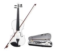 Violin Starter Kit Color -popular Violin Solid Wood Violin Begin To Practice Adult Performance 4/4 Piano(White)