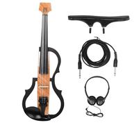 Violin Starter Kit Electric Violin 4/4 Silent Headphones Shoulder Professional Carbon Fiber Violin Wood Panel Grain