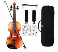 Violin Starter Kit Five -string Violin 4/4 Spruce Natural Tiger Pattern Handmade Violin With Humidity Meter Square Box Test Piano