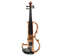 Violin Starter Kit Full Size 4/4 Colored Solid Wood Grain Electric/Silent Violin Kit With Ebony Fittings(C)