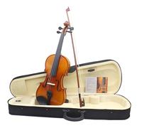 Violin Starter Kit Natural Color Glossy Violin Tiger Maple Back Solid Wood Violin Beginner Practice Violin(1/2)