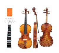 Violin Starter Kit Spruce Panel Violin 4/4 3/4 1/2 Size Maple Tiger Pattern Violin Handmade Stringed Instrument Fiddle With Accessories(3/4)