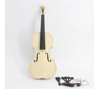 Violin Starter Kit Unfinished White Violin Natural Dried Maple Back Spruce Panel Handmade DIY Violin Full Size(Kit,3/4)