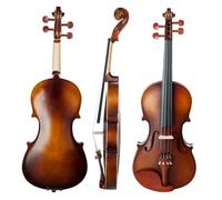 Violin Starter Kit Vintage Style Violin 4/4 Size Natural Fiddle Acoustic Beginners With Triangle Case Bow Strings Whole SET